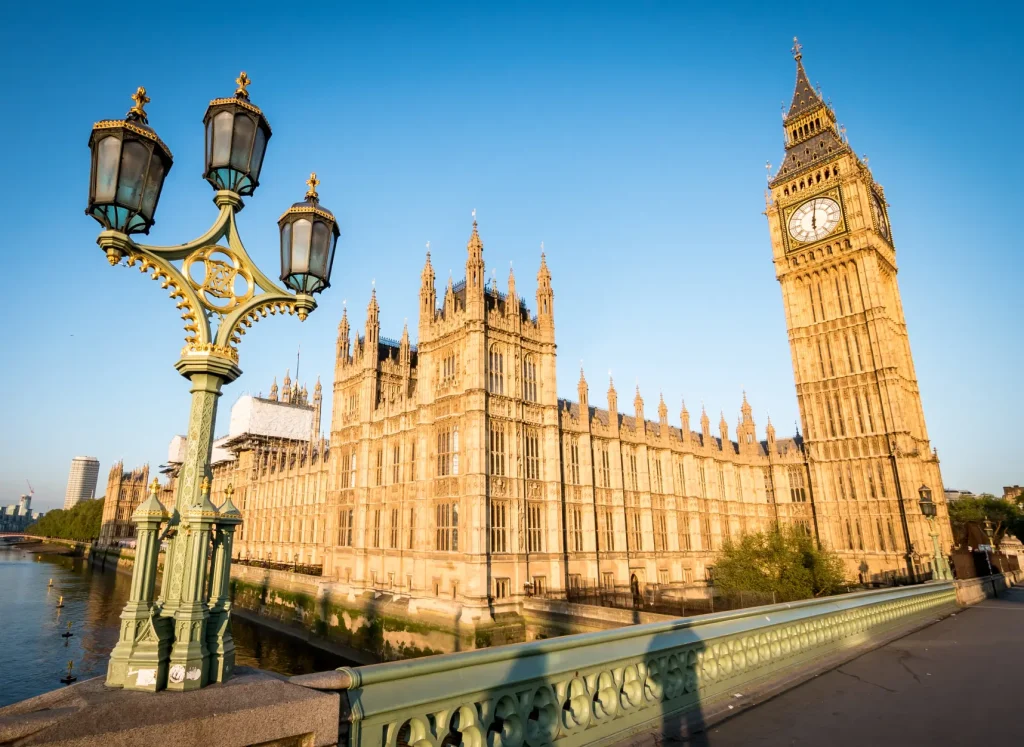 The big ben in London.
