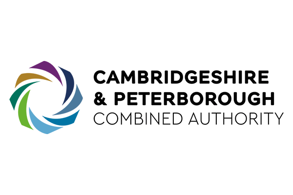 The logo for the Cambridgeshire and Peterborough combined authority.